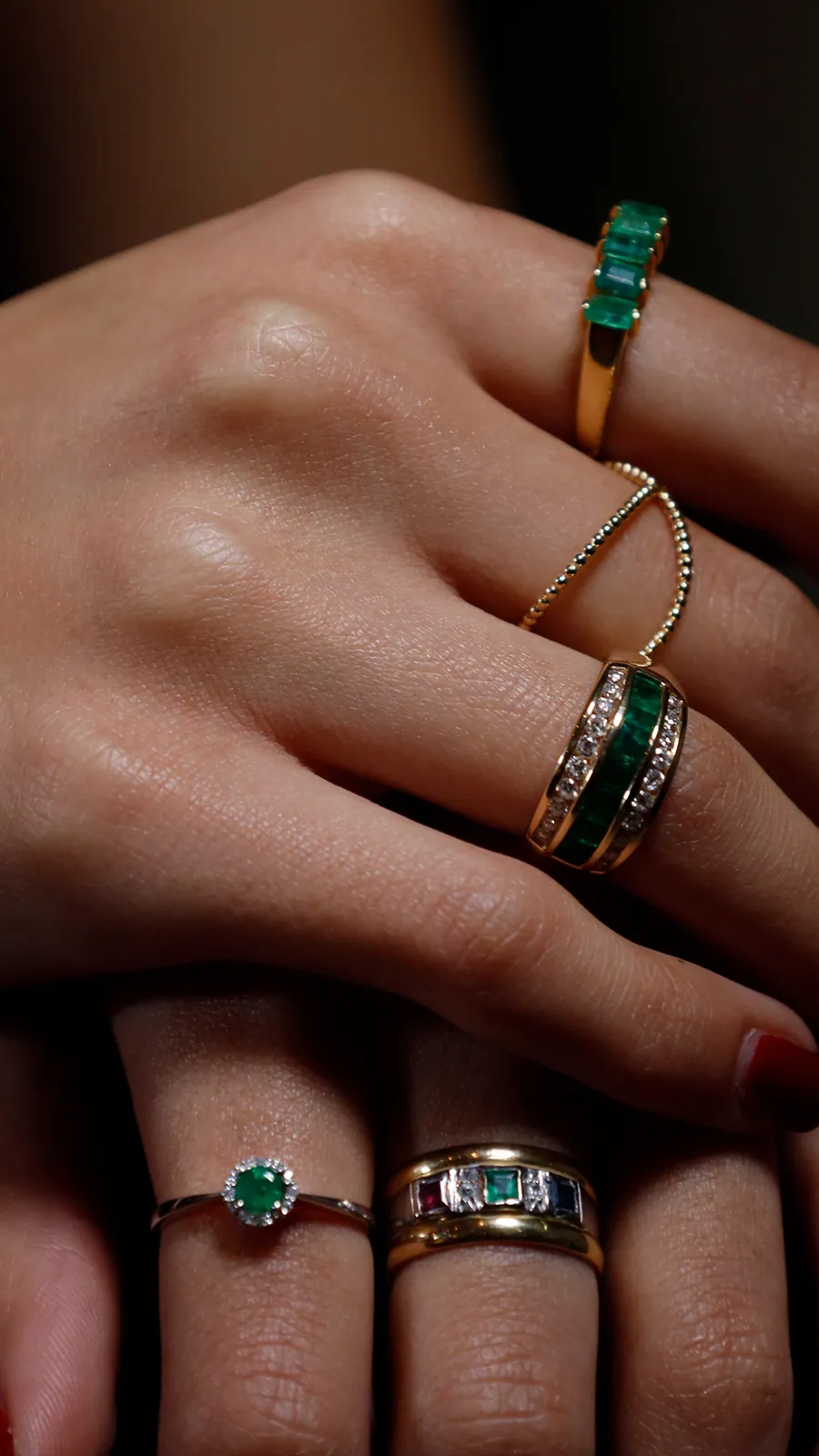Fine jewelry rings product photography retouching Rois Lappas
