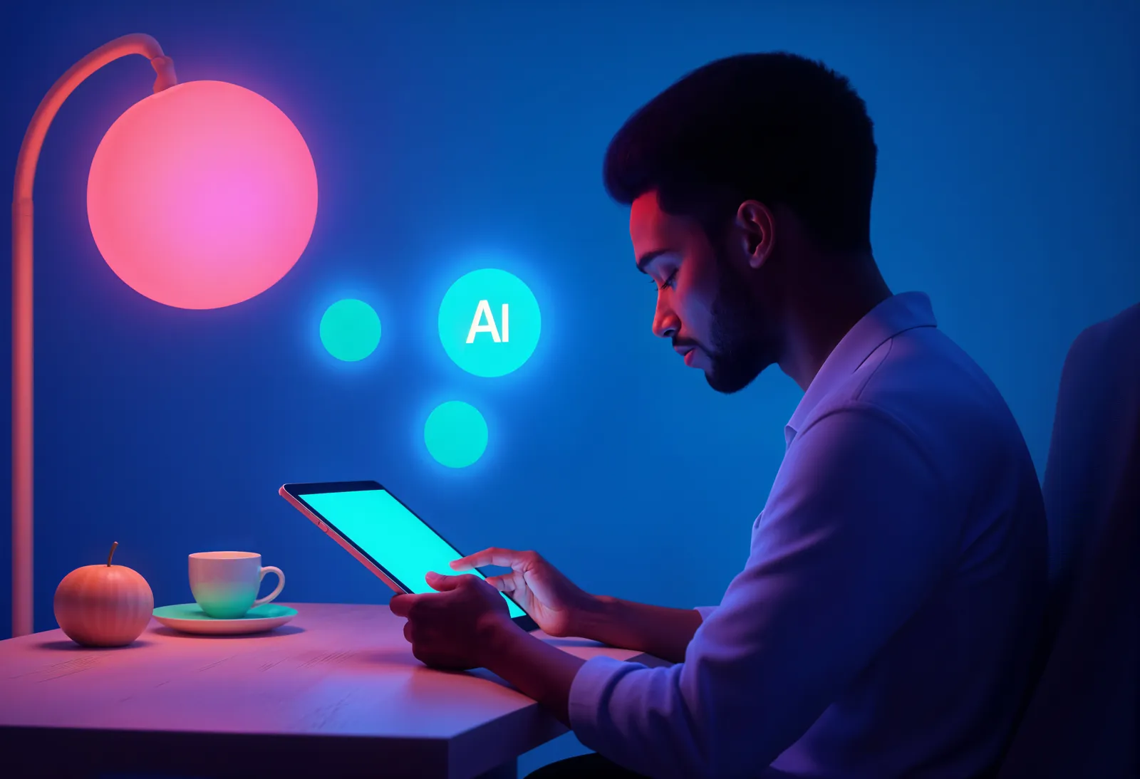 Technology hologram illustration