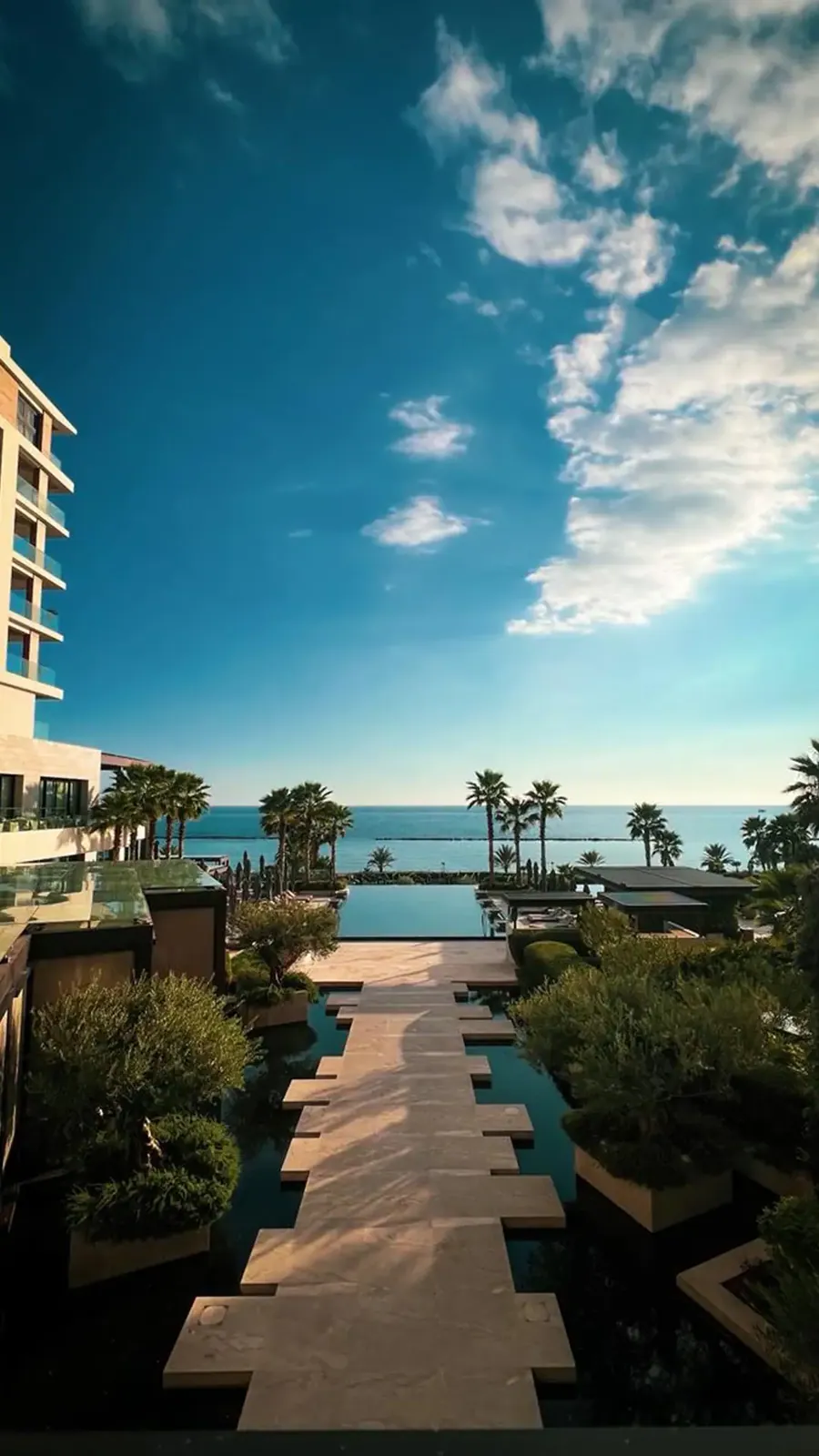 Luxury seafront resort amara hotel limassol aesthetic travel photography Rois Lappas