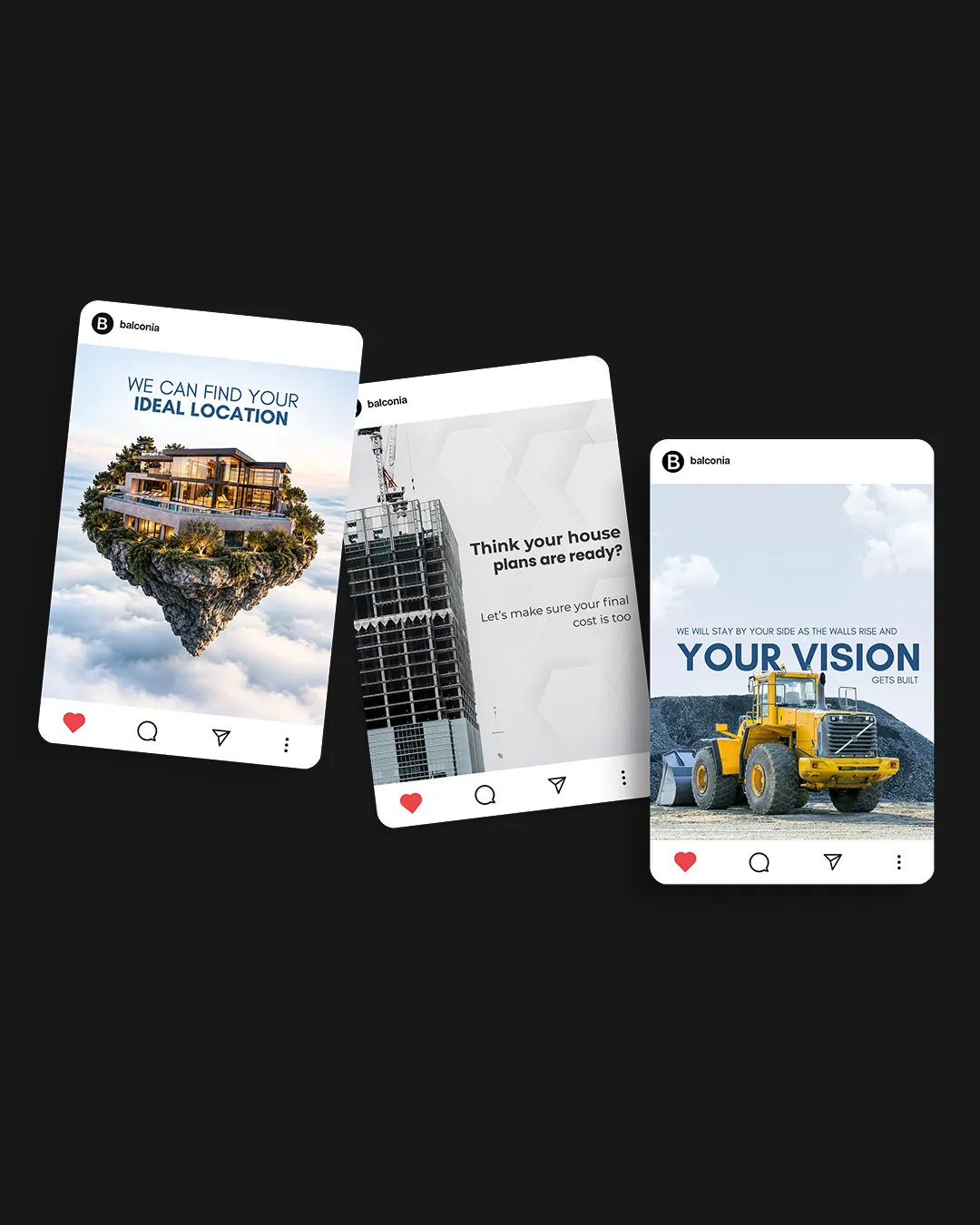 Social media graphic posts balconia construction